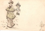 (A l'automne, devant une colonne Morrris)