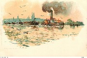 Schleppzug nach der Uberweser