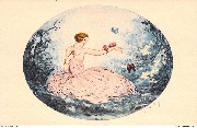 (Femme devant des oiseaux)