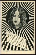 (Cl&eacute;o de Merode drapeau am&eacute;ricain)