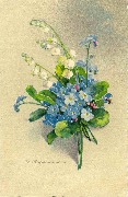Petit bouquet de muguet et myosotis