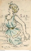 (Femme un crabe à la main)