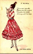La coquette. 1er avril. Je te savais coquette, Mais pas au point pourtant, De mettre &agrave; la toilette les trois quart de ton temps