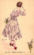 Muguet porte-bonheur (robe bleu clair)