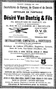 Publicit&eacute; D&eacute;sir&eacute; van Dantzig extraite d'un bottin de t&eacute;l&eacute;phone