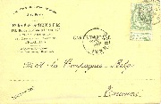 Carte de correspondance de D&eacute;sir&eacute; Van Danzig circul&eacute;e en 1907