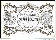 Namur. Fabrique de coutellerie. Leveaux-Lema&icirc;tre. Rue de l'ange 631.  Lithographie Carbote Fr&egrave;res Porcelaine