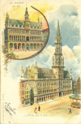 Bruxelles. Hôtel de ville et maison du Roi