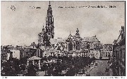 Anvers. Vue g&eacute;n&eacute;rale de la Place Verte et de la Catrh&eacute;drale
