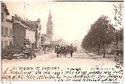 Die Umgegend von Diedenhofen. Nieder-Jeutz. Triererstrasse und Kirche