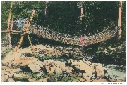 Congo Belge. Pont suspendu sur les rapides de l'Elila