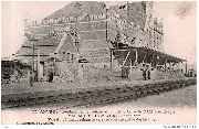 Vue du b&acirc;timent rehauss&eacute; vers les voies avant le d&eacute;placement