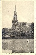 Ixelles-Bruxelles L'Eglise Ste-Croix et l'&eacute;tang 
