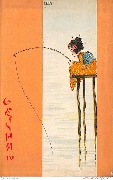Geisha IV (geisha p&ecirc;chant &agrave; la ligne)