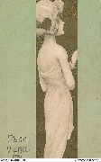Demi-Vierge. (de profil avec un miroir)