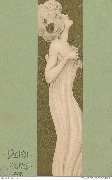 Demi-Vierge. (de profil les mains jointes sur la poitrine)