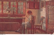 A. Broge. In der Bauernstube I Bondestuen