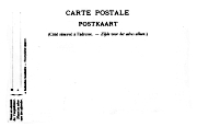 Carte Postale - Postkaart (Côté réservé à l'adresse. - Zijde voor het adres alleen.)Dos non divisé expéditeur