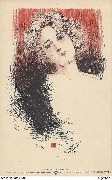 (Portrait de femme avec une &eacute;tole de fourrure noire)