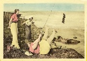 (Hélène Marchéchal à la plage, chute en pêchant)