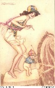 Cavali&egrave;re acrobate et angelot