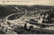 Hastière. Panorama et vue de la Meuse vers Waulsort