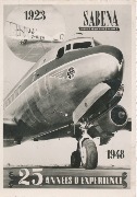 1923-1948 SABENA 25 Ann&eacute;es d'exp&eacute;rience