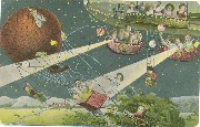 Bébés multiples dans nacelles de ballons
