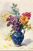 Héliotrope,Nigelle,Roses Gloire de Dijon,Chèvrefeuille
