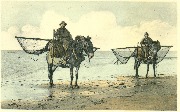 Coxyde.Koksijde-Baden P&ecirc;cheurs de crevettes Garnalenvissers