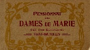 Pensionnat des Dames de Marie -143 rue Edith Cavell, Uccle(page de garde du carnet)