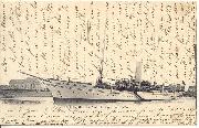 Ostende. Le Jacht Royal Alberta. Exemple de carte très écrite
