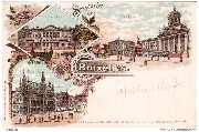 Souvenir de Bruxelles.Palais de la Nation,Maison du Roi,Place Royale