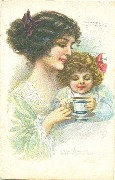 Portrait de m&egrave;re et enfant