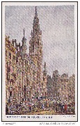 Hôtel de Ville de Bruxelles en 1833 d'après S.Prout
