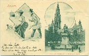 Anvers. La Place Verte et la Statue Rubens (Illustration à gauche)