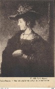 Mus&eacute;e d'Anvers. Portrait de la femme de l'artiste par Rembrandt