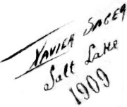 Xavier Sager Salt Lake 1909