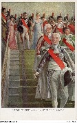 Cortège se rendant à la messe du Dimanche