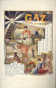 Gaz Emploi divers. Eclairage, chauffage, cuisine, repassage, tout par le gaz. Rapidité, hygiène, propreté, économie