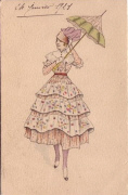 Coquette &agrave; l'ombrelle