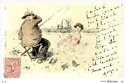 Le P&ecirc;cheur avec femme nue. J.WELY