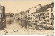 Charleroi. Vieilles maisons sur la Sambre