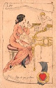 Dites lui que je l'aime. Femme dictant une lettre &agrave; cupidon