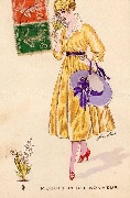 Muguet porte-bonheur (robe jaune)