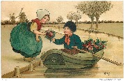 Le galant nautonnier, sur un canal hollandais