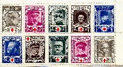 Timbres Vignettes-Croix Rouge Française -Association des Dames Françaises-Les Généraux(2)Impr.Lapina,Paris 