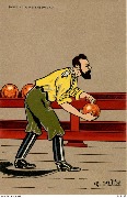 Bowling  &agrave; Petersbourg (caricature de Nicolas II)