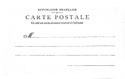 République française - Carte Postale. Ce côté est exclusivement réservé à l'adresse. non divisé