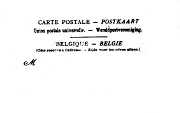 Carte Postale - Postkaart UPU Belgique Belgie  non divisé M sans timbre sans lignes